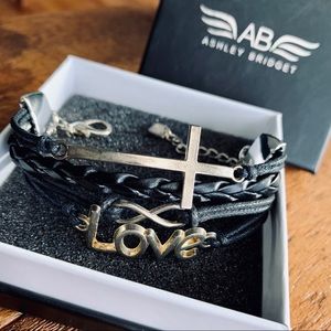 🆕 AB Love Cross Bracelet